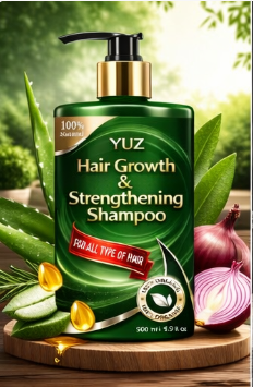 YUZ Hair Growth & Strengthening Shampoo with Caffeine – Scalp Stimulating Formula | 500ml