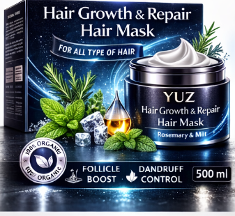 YUZ Hair Growth & Repair Hair Mask with Moroccan Argan Oil – Deep Nourishment & Shine | 250g